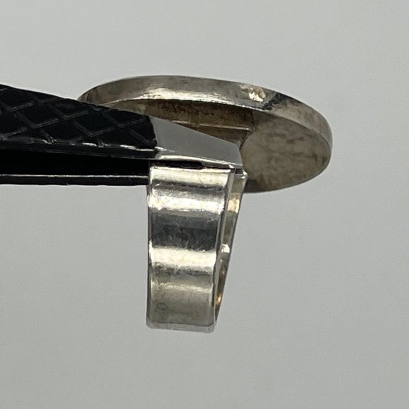 Faux Scrimshaw Silver Women's Ring with Whaling Boat Image - Size 8.5 - Picture 4 of 12